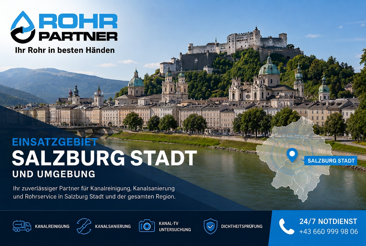Einsatzgebiet Salzburg Stadt und Umgebung – Rohrpartner Kanalreinigung